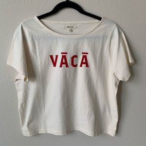 Madewell cropped 100% Cotton top